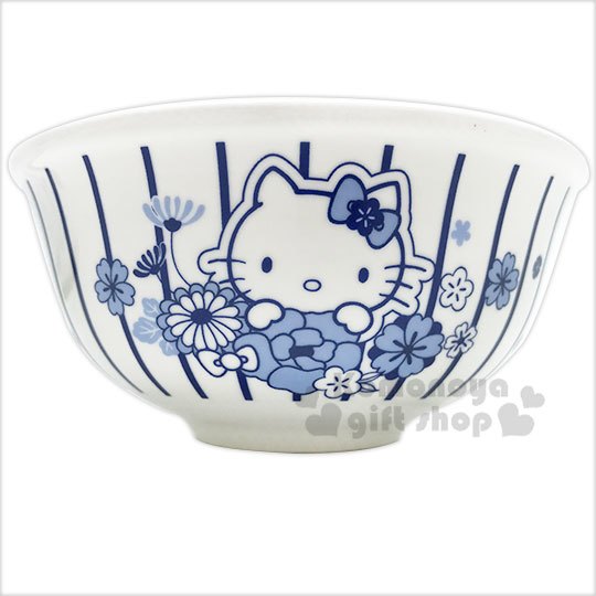 〔小礼堂〕hello kitty 陶瓷碗《蓝白》饭碗.汤碗.精致盒装.