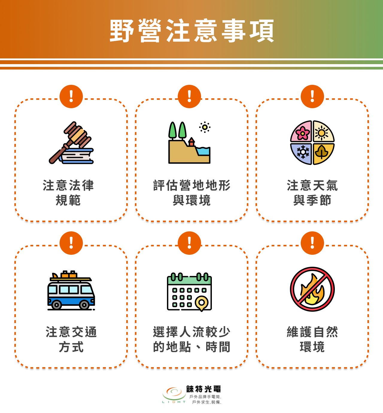 野營注意事項