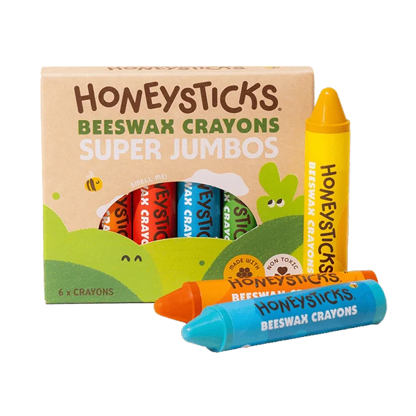 Honeysticks 6色高胖幼兒蜂蠟蠟筆