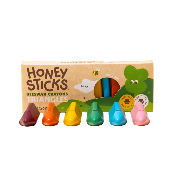 Honeysticks 10色三角嬰兒蜂蠟蠟筆