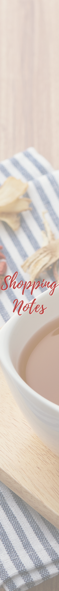 Shopping Notes