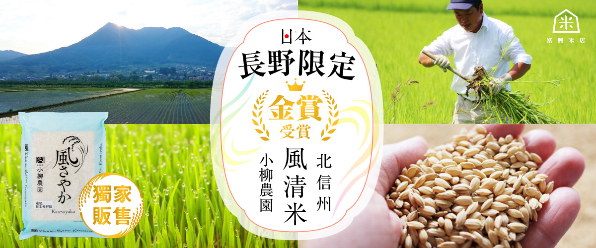 金賞受賞！北信州小柳農園風清米限量發售！
