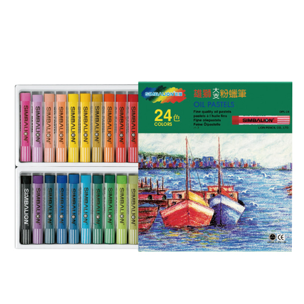 雄獅 粉蠟筆(特大)24色組 / 盒 OPL-24