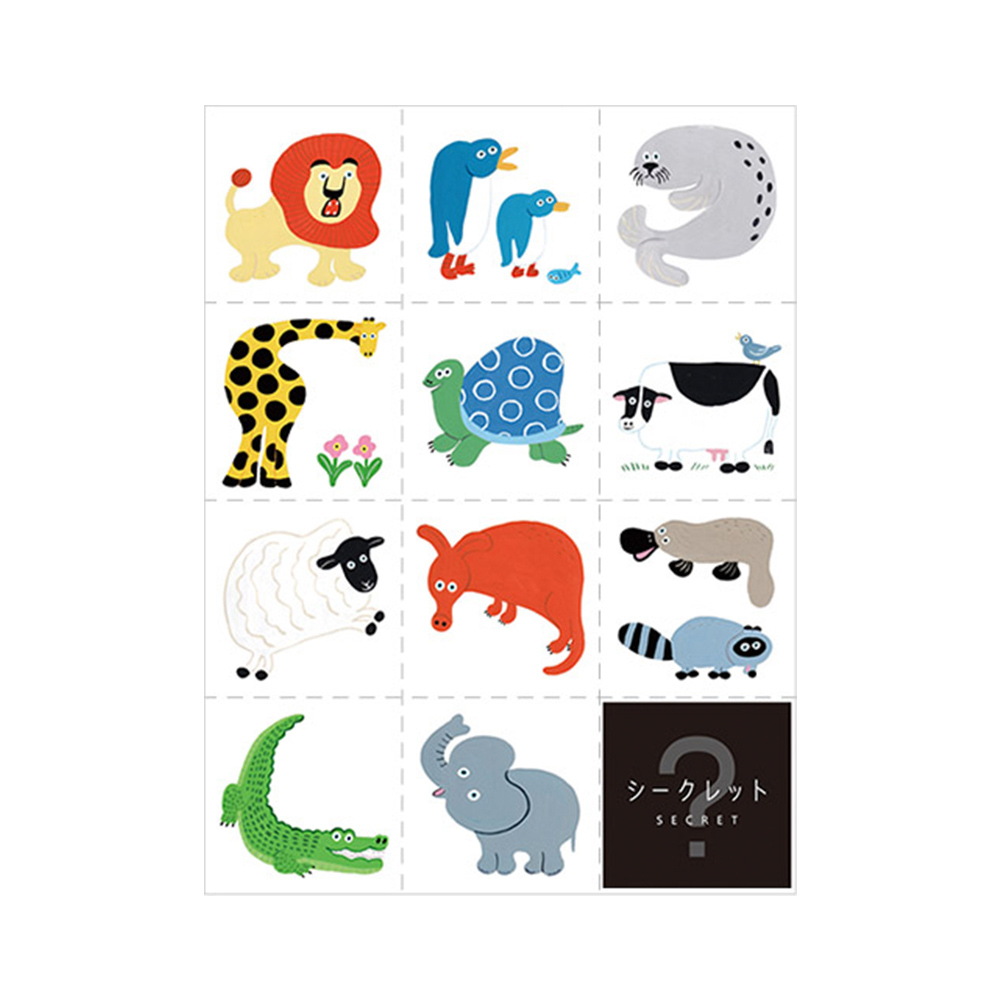 KING JIM HITOTOK手帳大張貼紙 動物園 / 張 LSS001