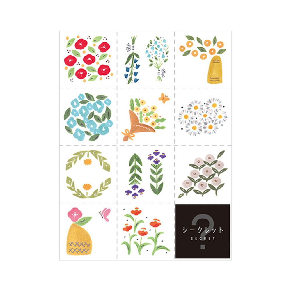 KING JIM HITOTOK手帳大張貼紙 花束 / 張 LSS003