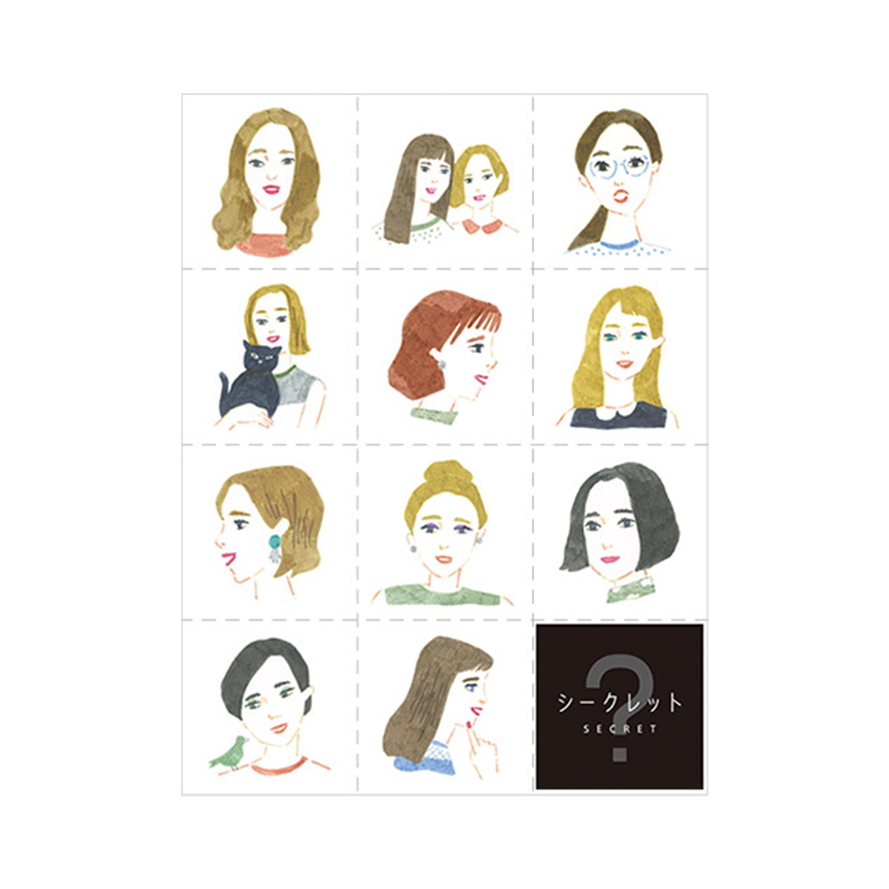KING JIM HITOTOK手帳大張貼紙 女性 / 張 LSS006