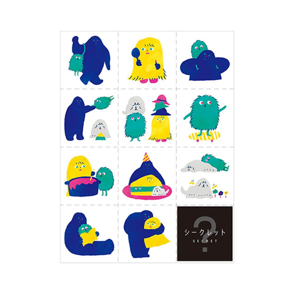 KING JIM HITOTOK手帳大張貼紙 怪獸 / 張 LSS007