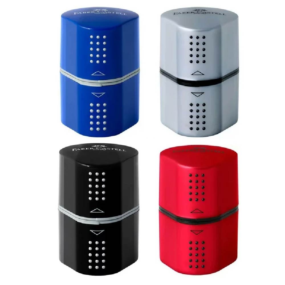 FABER-CASTELL 輝柏 DESIGN 精緻多功能削筆器 削鉛筆機 顏色隨機 /個 183801/183800/183804/283899