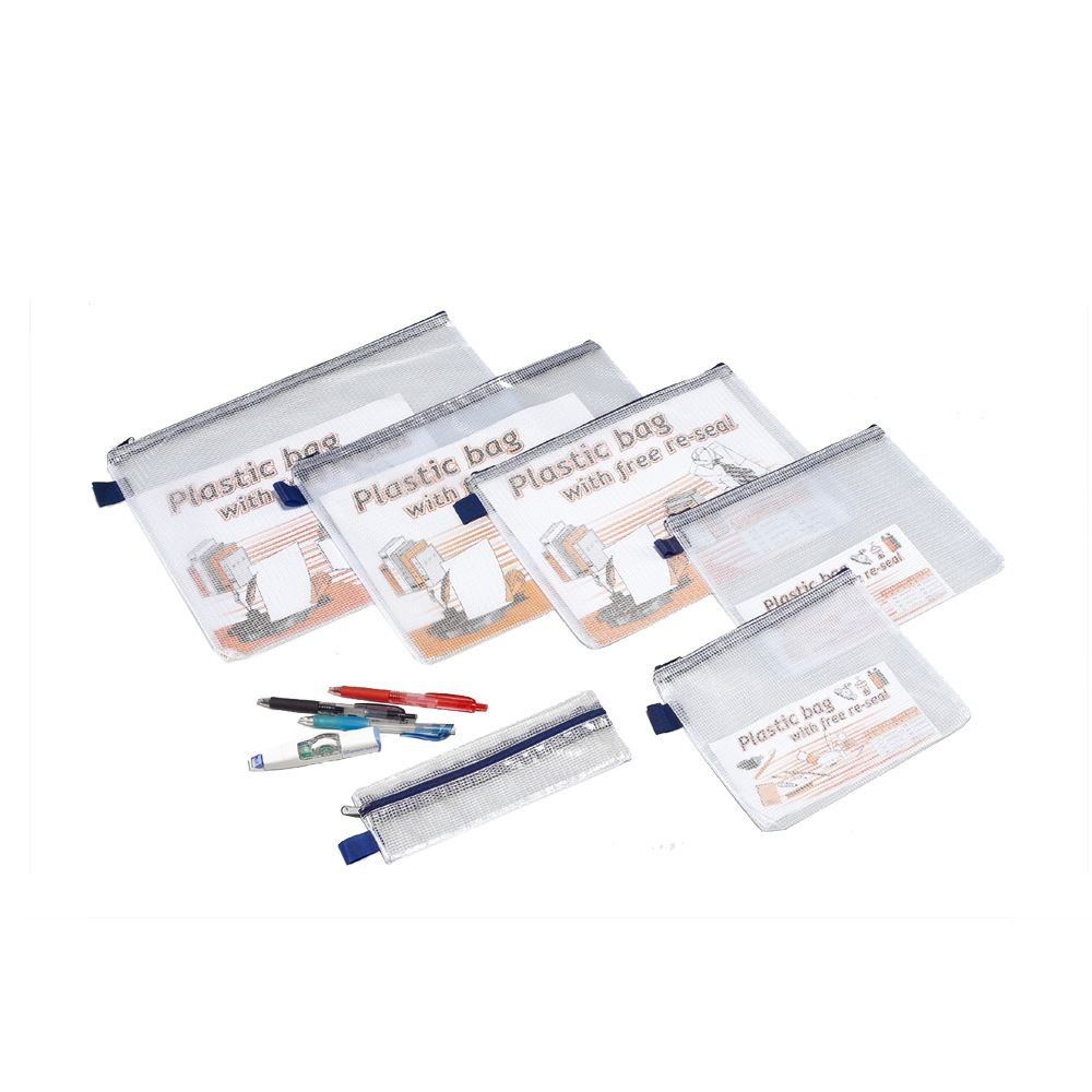 FLYING 雙鶖 A6 拉鍊網狀袋 具防水功能 220x120x5mm 12個 /組 A6-1098