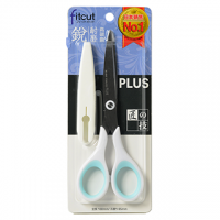 PLUS 普樂士 高碳鋼 耐磨 剪刀 (附蓋) 白 /支 SC-160S（34-301）