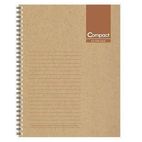 美加美 A4牛皮膠圈筆記-咖 3本入 / 包 AO3018