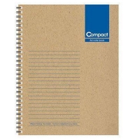 美加美 A4牛皮膠圈筆記-藍 3本入 / 包 AO3019