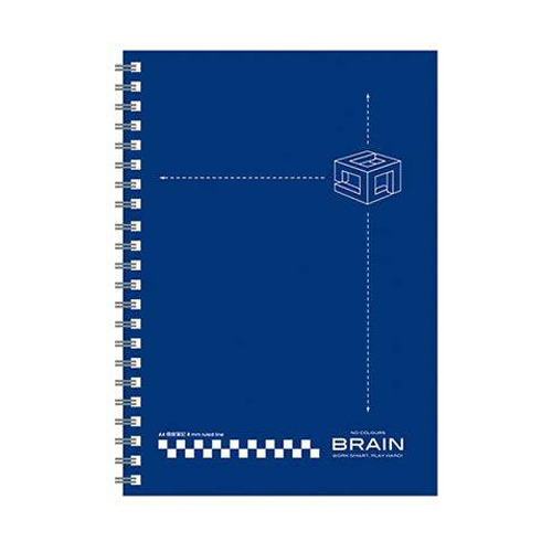 美加美 A5無色系列膠圈筆記-藍 3本入 / 包 AW3050