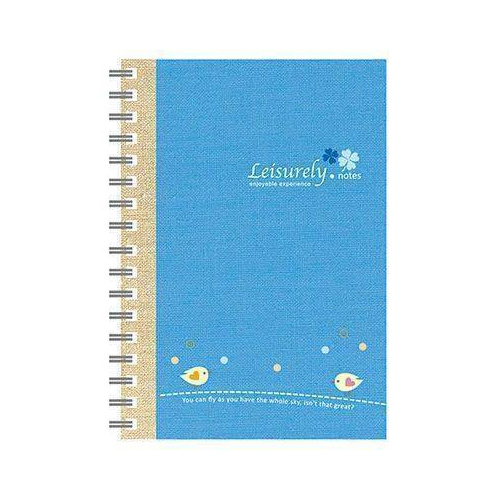 美加美 50K悠閒生活膠圈筆記-藍 3本入 / 包 AO3016