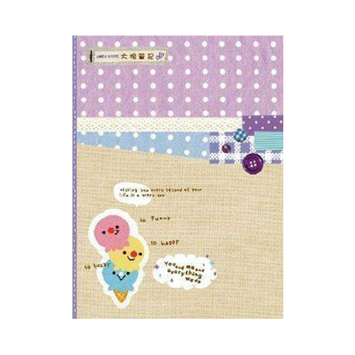 美加美 Be happy16K大格筆記-甜筒 10本 / 包 AF1042