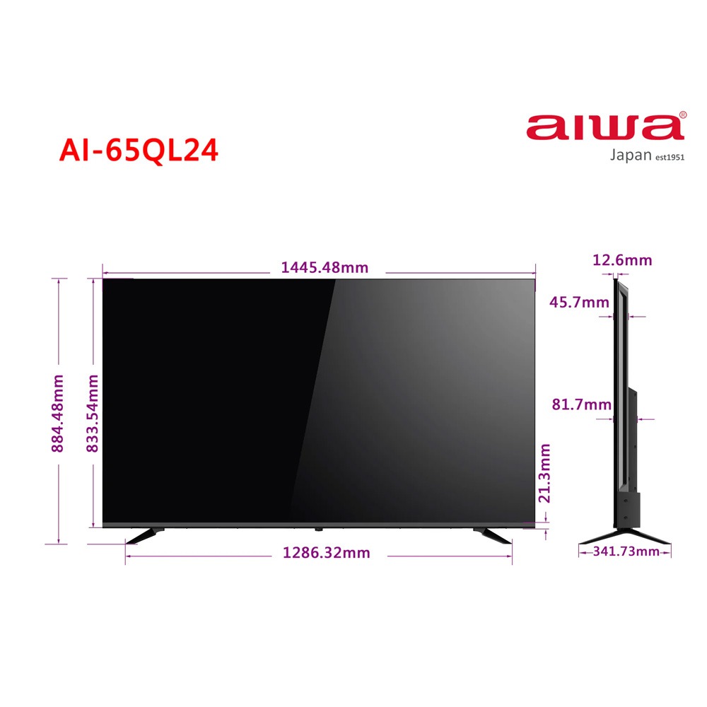 AIWA 愛華 65吋 4K QLED 智慧型顯示器 / 台 AI-65QL24