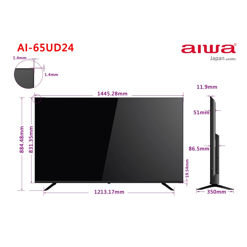 AIWA 愛華 65吋 4K LED 智慧型顯示器 / 台 AI-65UD24