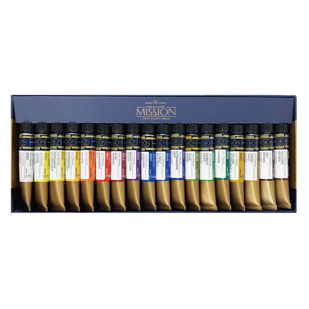 【Mission】金級 水彩 7ml  18色 /組 MWC-7018