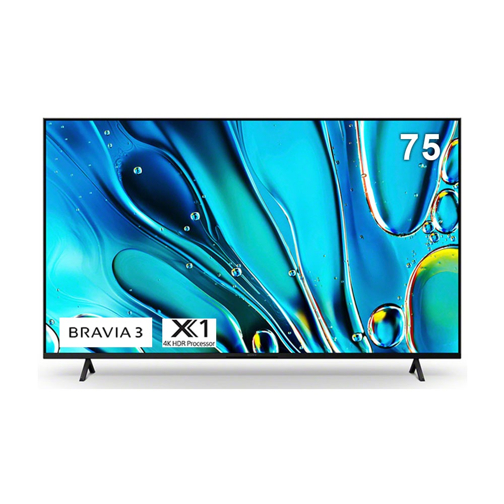 SONY 索尼 BRAVIA 3 75型 X1 4K HDR Google TV 液晶顯示器 /台 Y-75S30