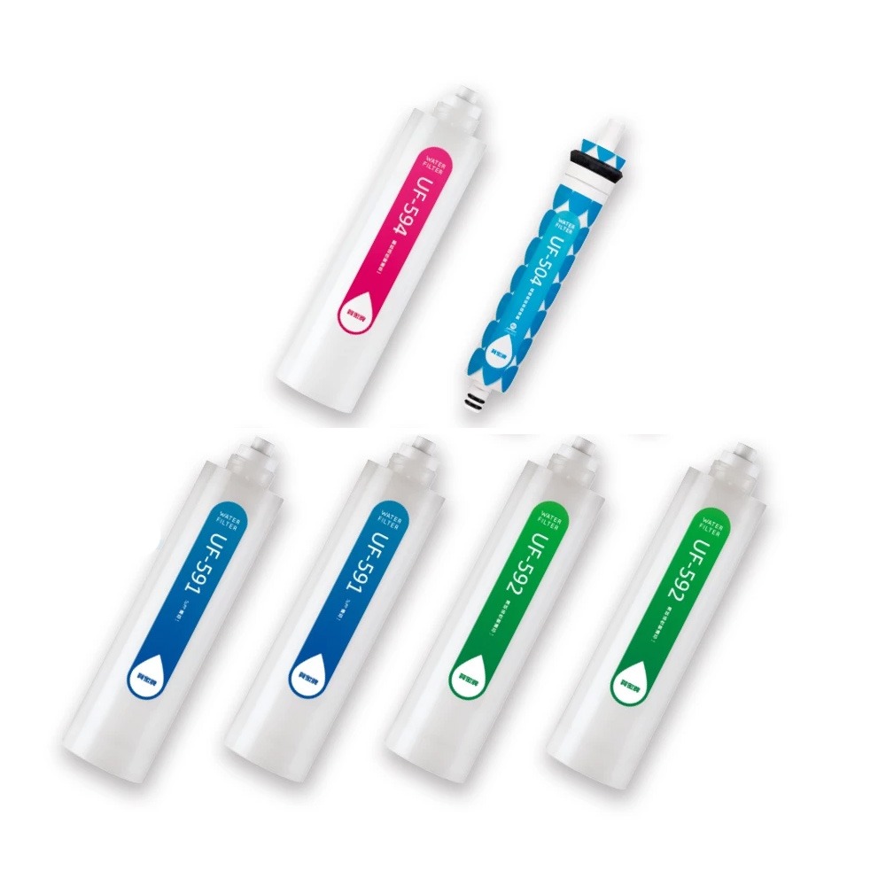 賀眾牌 UR-6602AW-1 專用一年份濾芯(含薄膜) /組 UF-591*2/UF-592*2/UF-504*1/UF-594*1