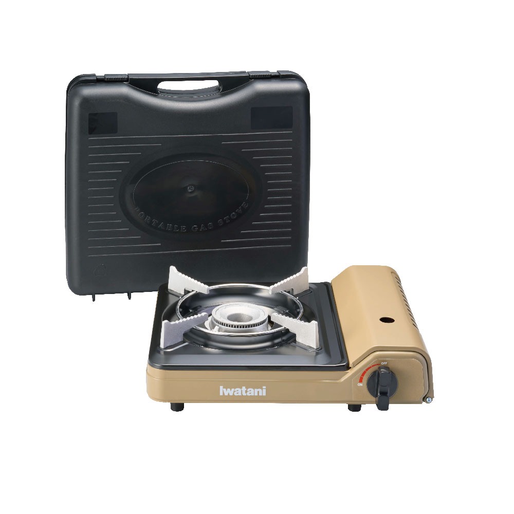 日本 Iwatani岩谷 磁吸式 防風 瓦斯爐 3.0kw 香檳金 附外盒 / 台 CB-VT-1