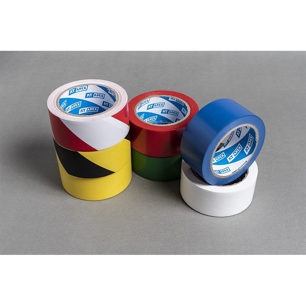 AT APEX 艾沛克 PVC警示斑馬膠帶 黃/黑 紅/白 48mm X 25M(27Y) 96捲/箱