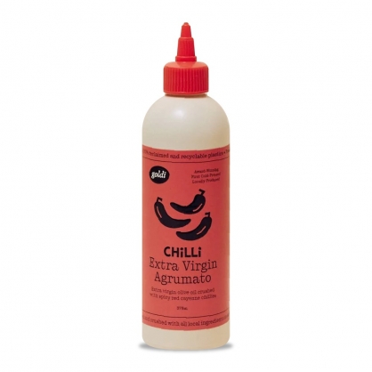 Goldi Chilli 香辣冷壓初榨風味橄欖油 375ml 紅色標籤擠壓瓶