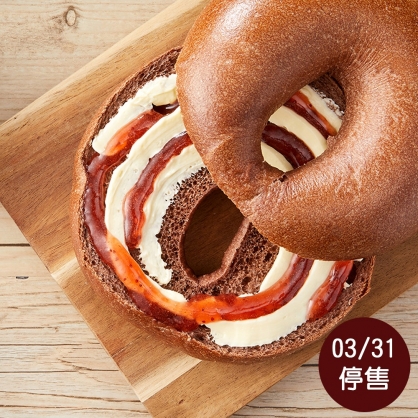 【貝果】可可奶油草莓