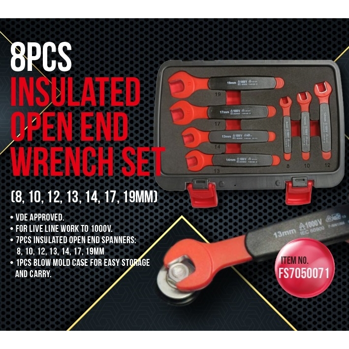 FS7050071 7pcs Insulated open end wrench set Fisher Tool Company