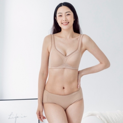 No.2249 快乾透氣 水潤白 無鋼圈手工內衣