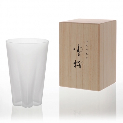 100% 櫻花玻璃杯 雪櫻1入組 SAKURASAKU glass（240 cc） 不挑色
