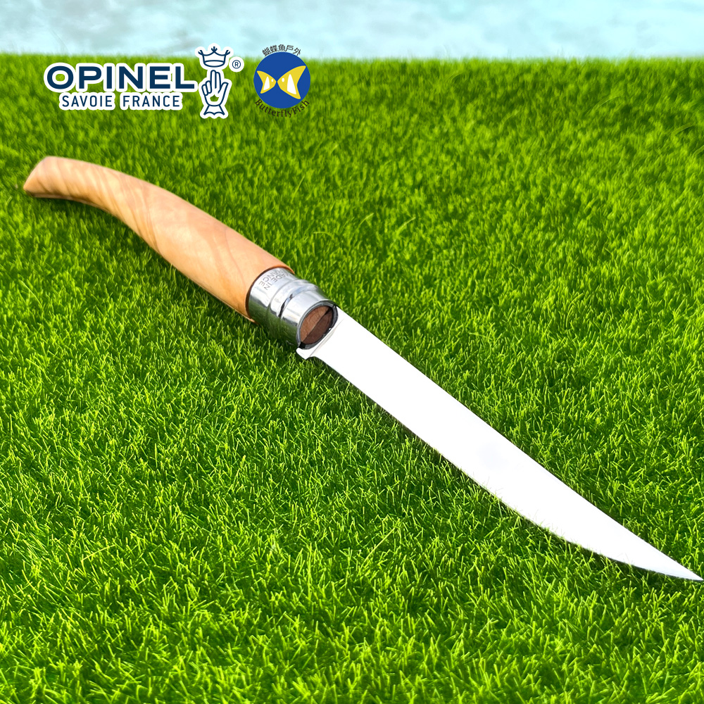 法國製OPINEL No.12 細長刀橄欖木刀柄不銹鋼折疊刀OPI_001145
